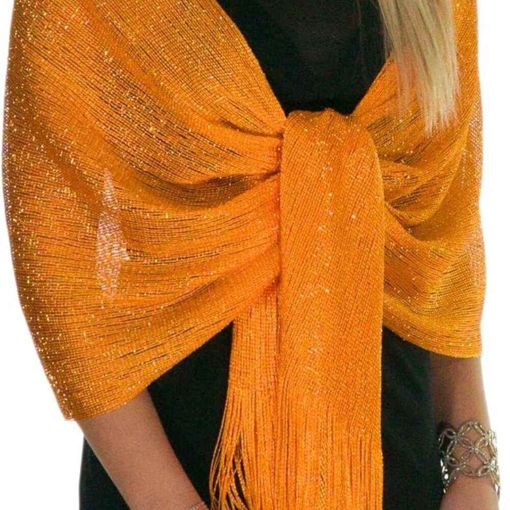 Shawls and Wraps for Evening Dresses, Metallic Glitter Shawls for Women, Sparkli